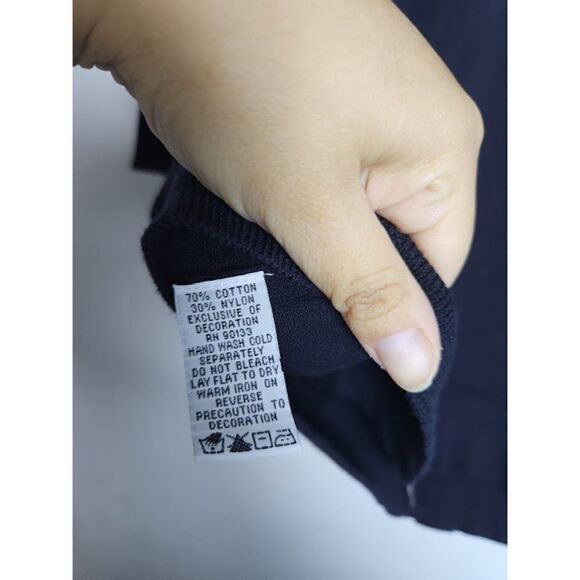 NWOT Linea by Louis Dell'Olio Black w/ White Pearls Cotton Button Up Cardigan 1X - Picture 7 of 8